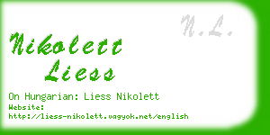 nikolett liess business card